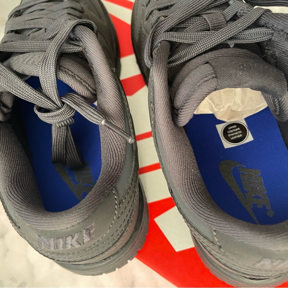 Nike Dunk Low-Top Sneakers in Dark Gray - Picture 3 of 4